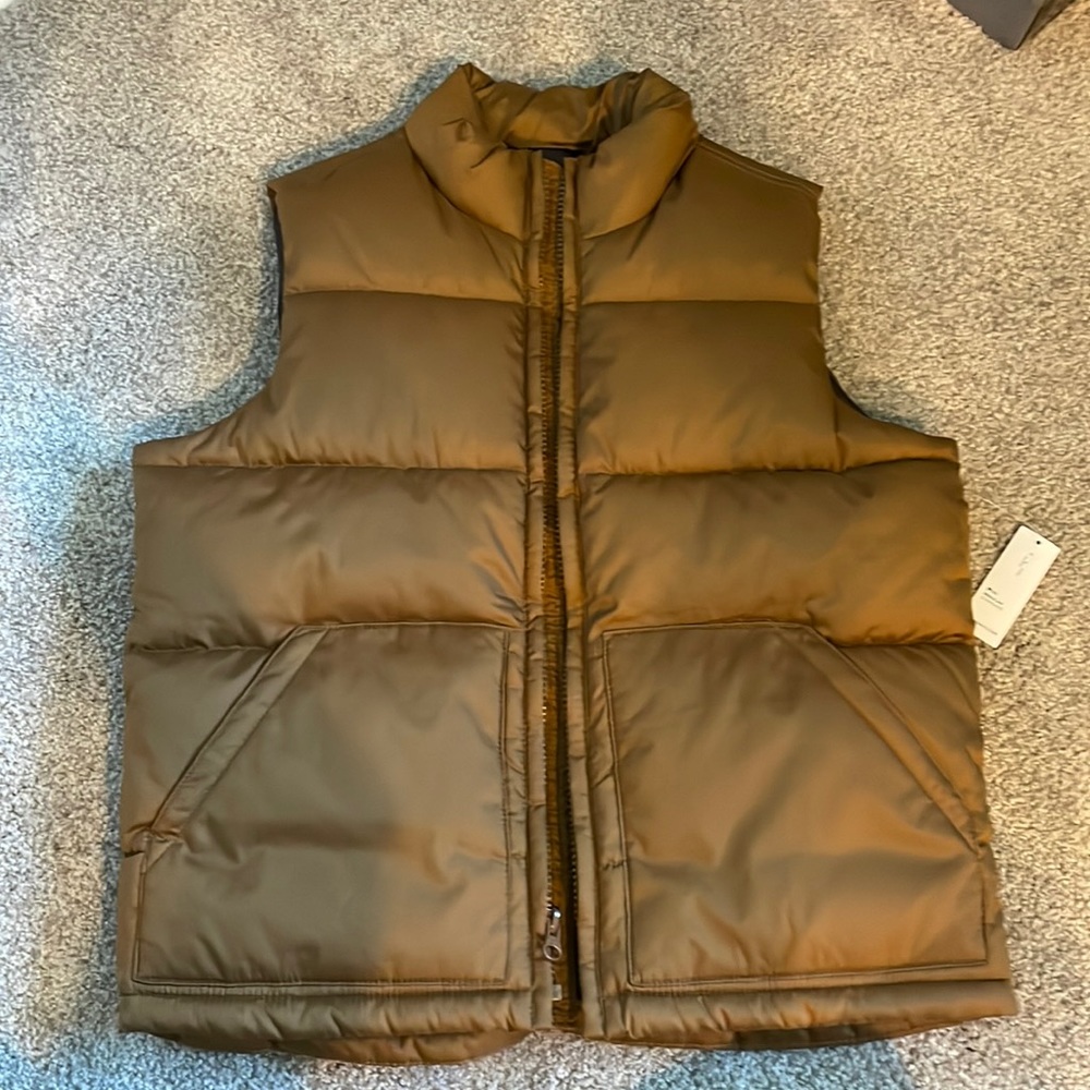 Brand new with tags brown puffer vest - boys
